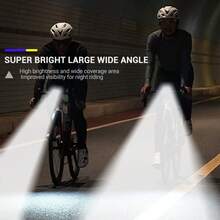 1PC LED Bicycle Front Light Super Bright Bicycle Light Dual Light Source High Brightness Bike Flashlight Rechargeable For Emergency - Bicycle Light - View 11