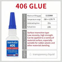 1pc/2pcs(20g) 406 Super Glue, Fast Drying Adhesive, 3 Seconds Quick Dry, Multi-Purpose Bonding Solution, Suitable For DIY And Handicraft Projects, Versatile Household Tool - 20g - View 5