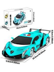 1辆遥控玩具车，漂移遥控车，2.4G灯光特技车，防撞电动玩具车，男孩女孩礼物，生日/节日礼物 - 黃色 - 查看 3