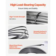 Steel Banding Strapping Kit, Heavy Duty Banding Sealer Tool With 600 Ft Binding Straps, 300 Metal Seals, Manual Pallet Packaging Strapping Kit For Warehouse, Transportation, Industrial Bundling - Steel Strapping 3/4 Inch 600ft 5-piece Set - View 5