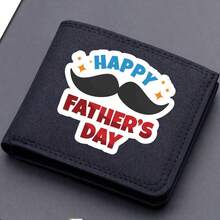 1pc Father's Day Pattern Coin Purse, Father's Day Text Wallet, Multi-Card Slot Card Holder Casual Wallet, Suitable As Father's Day Gift, Dad Gift, Gift Giving - Multicolor - View 3