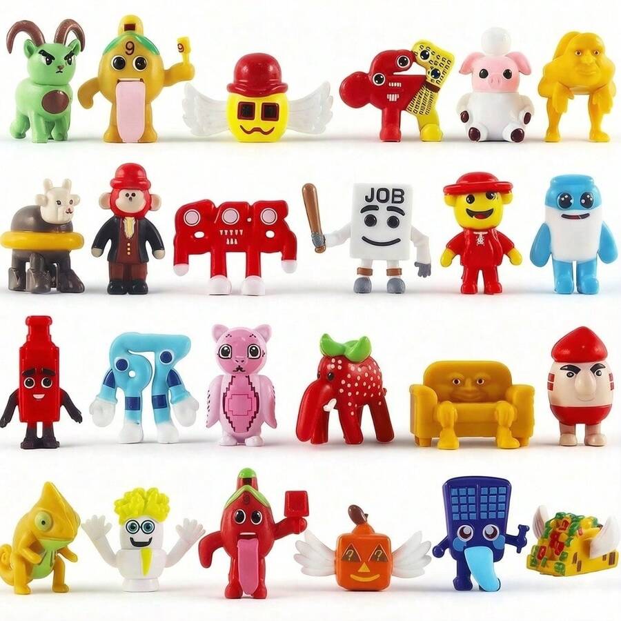 Tralalero Tralala 可动人偶套装，意大利脑腐梗鲨鱼毛绒玩具，搞笑 Tung Tung Tung Sahur 脑腐，鲨鱼病毒 AI 脑腐动物雕像配运动鞋