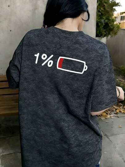 2026新款宽松印花短袖T恤，女士夏季百搭休闲上衣