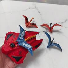 Lanzador de dinosaurio, juguete para niños de 3+ años - Lanzador manual de dinosaurio volador, diversión al aire libre y regalo perfecto para cumpleaños/Navidad - Rojo - Ver 10