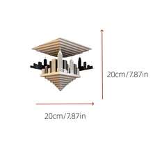 3D Wall Art Optical Illusion Corner Wall Decal, 3D Visual Peel And Stick Removable Wall Stickers, Home Decor - 咖啡色 - 查看 5