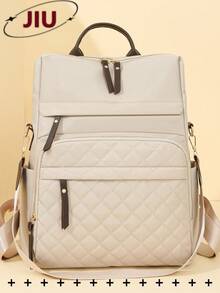 防盗尼龙双肩包，女士钱包，多功能时尚日常包，多口袋轻便旅行包，大容量简约书包，便捷书包，适合学生、护士、教师、商务人士、旅行度假、商务出差、日常通勤、购物、办公、约会、徒步、训练、工作、生日礼物、节日礼物 - 彩色 - 查看 14