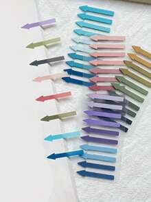 200张箭头形PET便利贴，半透明防水索引标签，高亮书签贴纸，办公学习用品 - A - 查看 3