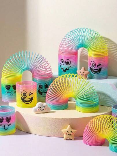 12/24/36/60PCS Coil Spring Toy, Mini Springs Rainbow Magic Fidget Toys For Party Favors, Easter Decorative Gifts Carnival Prize, Goodie Bag Filler, Stocking Stuffers, Bulk Gifts Prizes