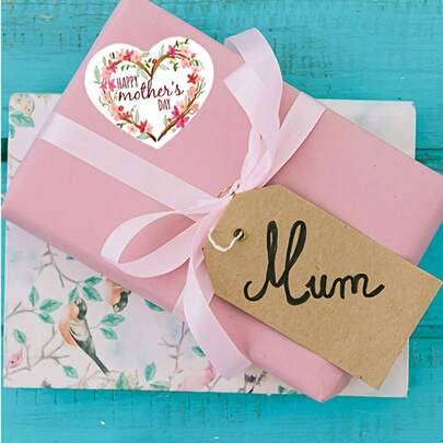 54 miếng/9 tờ Hình dán trái tim và hoa chúc mừng Ngày của Mẹ, Hình dán trang trí quà tặng Ngày của Mẹ, Hình dán trang trí tiệc Ngày của Mẹ - Thích hợp cho quà tặng Ngày của Mẹ, hình dán niêm phong thiệp chúc mừng, bó hoa, làm bánh ngọt, sổ lưu niệm, đồ thủ công và các vật trang trí khác.