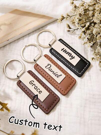 سلسلة مفاتيح جلد PU مخصصة، إكسسوار لتزيين الحقيبة الظهر، حلقة مفاتيح السيارة، متينة، ملونة، فريدة من نوعها، مخصصة، هدايا مثالية للرجال والنساء، الأصدقاء، العائلة، الأزواج، الأسفار، هدية مثالية لعيد الأم، الأعياد الميلاد، المناسبات