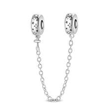 A Silver Plated Safety Chain Butterfly Flower Pendant Suitable For 3mm Original Bracelet Necklace DIY Bead Women's Daily Gift, Birthday Party Holiday Gift - Multicolor - View 18