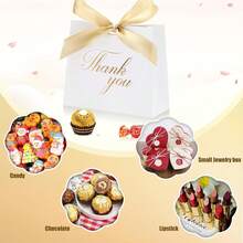 Wedding Gift Box, With Ribbon Gift Box, Used For Bridesmaid Proposal, Birthday And Holiday Graduation Gift Packaging Perfume Doll Cosmetics Packaging Box - White - View 3