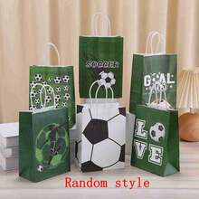 1套/12个 2026新款顶级热门足球主题手提袋采用经典足球元素设计，充满运动感，外观时尚大气。采用厚实的牛皮纸材质，坚固耐用，承重力强。 - 彩色 - 查看 7