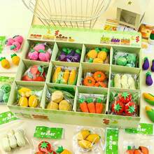 1/5/10/36 Pcs Fruit & Vegetable Shaped Erasers, Clean Erasing With No Residue, Cute Creative Cartoon Erasers For Prizes And Gifts - Multicolor - View 1