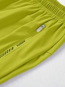 Women's Lightweight Breathable Ice Silk Pants, Loose Fit Casual Drawstring Ankle Length Sports Trousers, Suitable For Summer Outdoor Cycling Running, Solid Color - Mustard Yellow - View 6