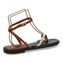 shoes&blues.es Sandali piatti da donna - Cammello - Visualizzare 4
