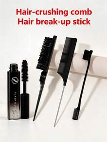 Flashmoment 4-In-1 Hair Styling Set: Hair Brush, Flyaway Brush, Hair Straightener, Hair Styling Tools. Quick Styling, Smooth & Frizz-Free Hair, Portable Hair Straightener - Black - View 8