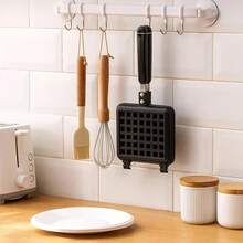 1件经典方形/圆形铝制烘焙模具，华夫饼机和煎锅烹饪用具 - 黑色 - 查看 9