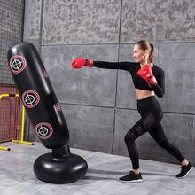 1个KO充气拳击柱，160厘米/63英寸跆拳道空手道训练健身拳击沙袋，独立式拳击沙袋 - 彩色 - 查看 7