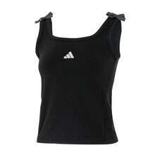 Adidas 女士背心 修身舒適簡約夏季休閒服 DCE TANK 日常運動針織蝴蝶結上衣 KS5318 - 黑色 - 查看 8