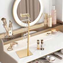 1/2 Pcs Stainless Steel Adjustable Height Display Rack, Titanium Gold Mirror Finish, Multi-Function Holder For Bags, Jewelry, Hats, Suitable For Home And Boutique Display - Gold - View 3