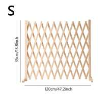 Wooden Pet Fence, Retractable Dog Gate, Indoor Safety Barrier, Suitable For Home, Bedroom, Doorway And Stairs - Easy To Install, For Indoor Dogs - Apricot - View 9