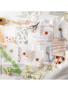 10pcs Blank Wedding Envelope Covers, Transparent Paper Invitation Envelope Liners, Ideal For Wedding Invitations, Cards, Envelopes, Parties - Multiple Styles - View 5