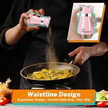 Pink Salt And Pepper Shakers Set With Holder,4 Oz Kitchen Decor And Accessories Home Essentials Cute Household Items For Mother's Day Housewarming Gift Refillable Design (Pink) - Pink - View 5