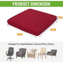 Recliner Cushions For Long Sitting Foam Seat Cushion Soft Tufted Layer For Elderly , Recliner Chair, Floor Pillow, Office Chair, Car, No Pressure On Thighs, 20X20X3 Inch - Knitted Wine,42013235 - Dark Grey - View 5
