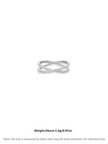 Zirconia Encircled Pure Silver Ring, Gift Box For Valentine's Day, Mother's Day, Birthday, Engagement, Wedding - Silver - View 2