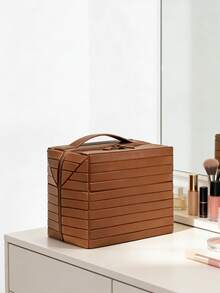 Large Capacity Foldable Cosmetic Bag, Waterproof Travel Toiletry Bag With Handle, Portable Women's Cosmetic Storage Bag - Multicolor - View 7