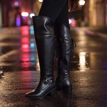 Women Fashion Boots - 黑色 - 查看 2