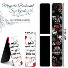 5个神秘主题磁性书签 - 暗黑骷髅设计书页夹，办公用品及阅读必备 - 多色 - 查看 3