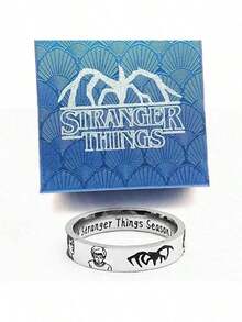 1pc Stranger Things Inspired Unisex Ring, Unique Style, Suitable As New Year, Valentine's Day, Easter Gift [Random Style] - Multicolor - View 5