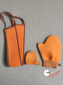 1/2/3 Pcs Reusable Body & Face Tanning Gloves, Double-Sided Lotion Applicator, Washable Back Scrubber Gloves, Super Soft No Streak - Random Lanyard Style - Multicolor - View 18