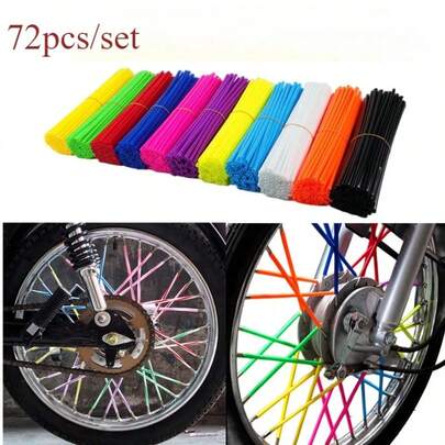 Cubiertas universales para radios de motocicleta, accesorios para motocicletas todoterreno, 24cm, set de 72 piezas