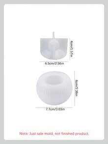 A Set Of Striped Spherical Storage Box Silicone Mold, DIY Creative Minimalist Striped Candle Cup Plaster Mould, Home Decoration / Gift Ornament Epoxy Resin Mold, Handicraft Casting Molds, Art Decorative Ornament Gypsum Mold - Striped Spherical Storage Box Silicone Mold - View 13