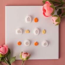 10pcs/Box Mini Vase Shaped Polymer Clay Earring Mold, Creative Bottle Pendant Mold DIY Jewelry Making Tool Set - White - View 9