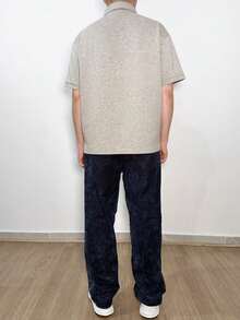 Baggy Jeans, Wide-Leg Balloon Pants, Straight Cut, Carpenter Style, Unisex - 藏蓝色 - 查看 1