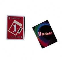 1pc Udrink Card Game, Boxed Portable Party Card Game, Quick Thinking. Let's Get Started! Fast-Paced Multiplayer Party Card Game, Festival Gift Party Games Activities - Multicolor - View 4