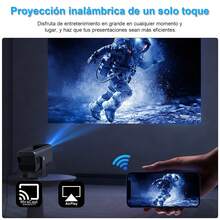 Famifun V1 8K Professional 4K Projector, Android 13" TV, 24000lm, Portable Smart TV With Auto Keystone Correction, Bluetooth 5.2, WiFi 6, USB, Compatible With IOS Devices, 180° Rotation - View 3