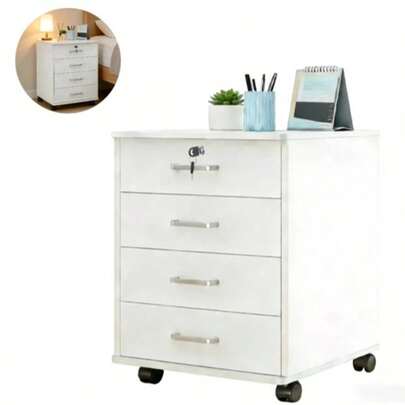 Archivador De 4 Cajones Organizador Archivero Con 4 Ruedas