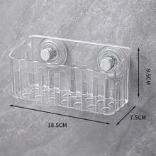 Estante de fregadero con ventosa, estante de drenaje para grifo, cesta multifuncional, estante para esponjas de cocina, montaje en pared sin perforaciones JKQT - Gris-1 pieza - Ver 8