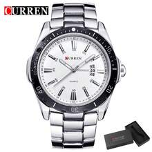 CURREN Men's Fashion Quartz Waterproof Stainless Steel Band Calendar Wrist Watch - Multicolor - View 10