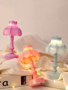 1pc Lamp Post/Lotus Shaped LED Decorative Light, Mini Desk Decor LED Lamp, Bedside Ambient Light, Suitable For Room Decor, Desk Decoration, Birthday, Holiday, Mother's Day Gift - Warm Light - View 9