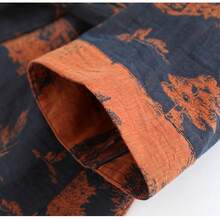 Áo choàng dài tay nam, chất liệu vải jacquard cotton mềm mại, cạp chun rộng, kiểu dáng Trung Quốc, nhẹ nhàng, thích hợp cho mùa xuân và mùa hè. - Bụi tím - Xem 5