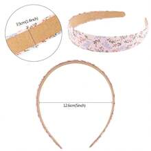 7pcs Set Women's Fashion Brown Knotted Solid Color Headbands, Faux Pearl Headbands, Non-Slip Headbands Suitable For Short & Long Hair, Facial Wash, Gift For Ladies & Girls Travel Accessories Hair Band Diadema Hair Hoop - Pink - View 2