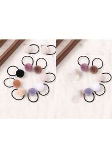 8/15/20 pièces Élastiques à cheveux boules floues, Bandes élastiques à cheveux boules en peluche marron et colorées, Accessoires mignons de dessin animé pour les cheveux pour usage quotidien, extérieur, performance, fête, Porte-queue de cheval de couleur aléatoire, Élastiques à cheveux, Corde à cheveux, Été, Vacances, Voyage - Multicolore - Voir 8