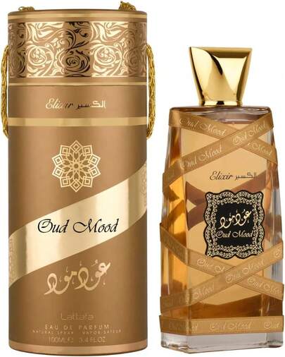  Oud Mood Elixir 100ml Eau De Parfum By Lattafa | Unisex Arabian Oud Fragrance | Long-Lasting Oriental Perfume For Men & Women | Warm Woody Amber Scent