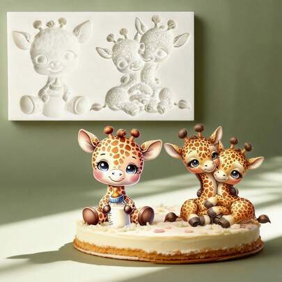 Delicate Animal Shaped Chocolate Cake Decorating Fondant Mold, Multifunctional Silicone Mold, Practical Baking Silicone Mold, Suitable For Making Cupcake Decorations, Candies, Dough, Cookies, Sugar Art, Modeling Clay, Keychains, Pendants, Resin, Desktop Decor And Soap